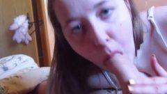 CloseUp BlowJob Ending With Sperm In Mouth – SexyBBellie