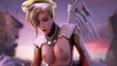 Close Up Mercy Riding Solider 76