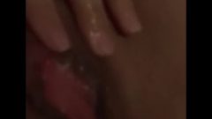 Close Up Of Her Fingering Her Creamy Pussy