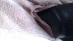 Close Up Big Black Cock Vibrator Nailing