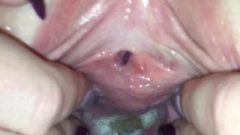 Spreading Pussy Wide To Gape And Spit In