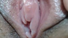 Extreme Close-up Of A Wet Virgin Pussy……