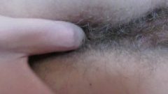 Close Up Hairy Bum Teasing And Fingering