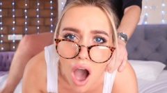 Seductive Young Smashed Doggystyle, Face Close Up And Blowjob! Spunk In Mouth!