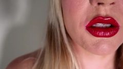 Intense Close Up Smoking Fetish Red Lips Chain Smoking