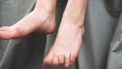 Close Up Soles Dangling Feet Kink