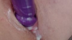 Shaved Twat Takes Sloppy Up Close