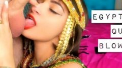 Cleópatra – Lustful Egyptian Queen Blow-Job – Close Up Creampie