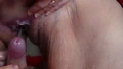 Closeup Of Jen Peeing On Johns Penis