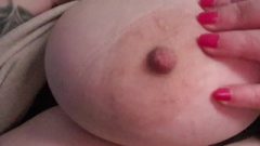 Fat Cougar Close Up Nipple Play Huge Natural Tits. Pain And Pleasure.