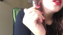 Goddess D Sensuous Brunette Close Up Smoking Cork Tip – Shaky – Nicotine Fit