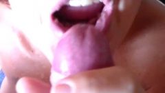 Closeup Of John Shooting Sperm Into Jens Mouth