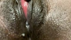 Juicy Wet Black Cunt Close Up