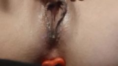 Close Up On My Tiny Labia And Dripping Wet Fanny