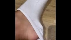 Filthy White Socks With Close Up