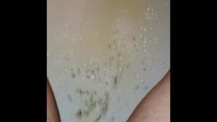 Squat Pee Sprays All Over Shower